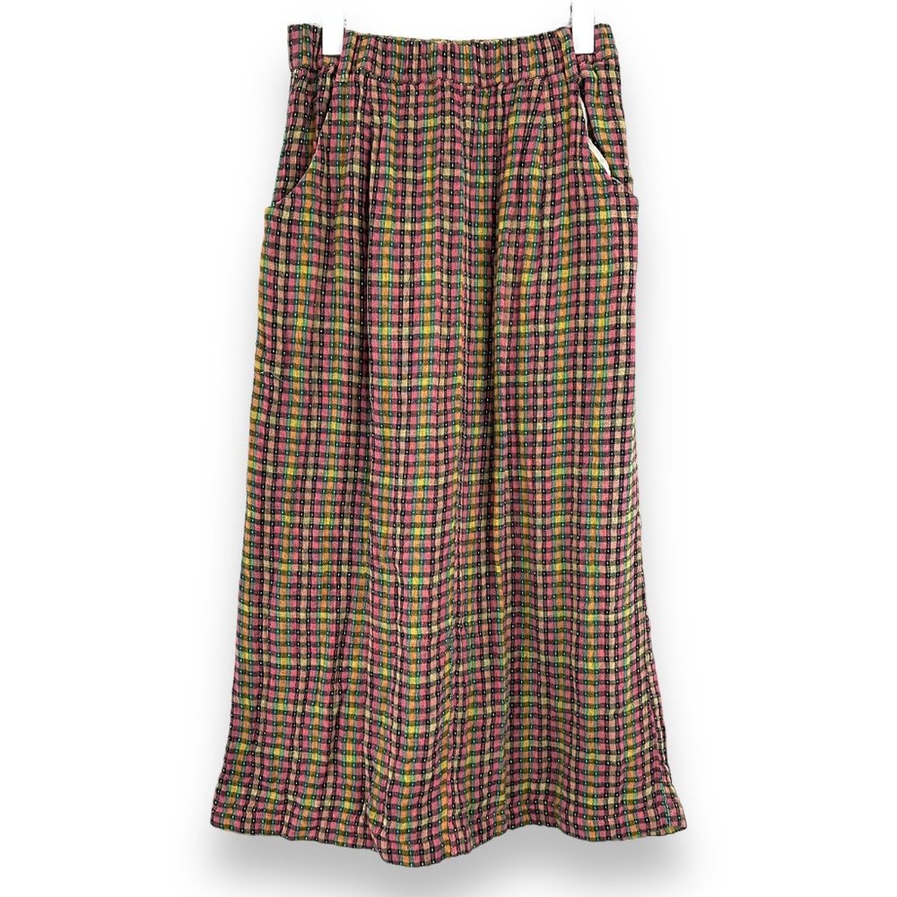 NWT ace & jig Sasha Plaid Maxi Skirt in Posie
